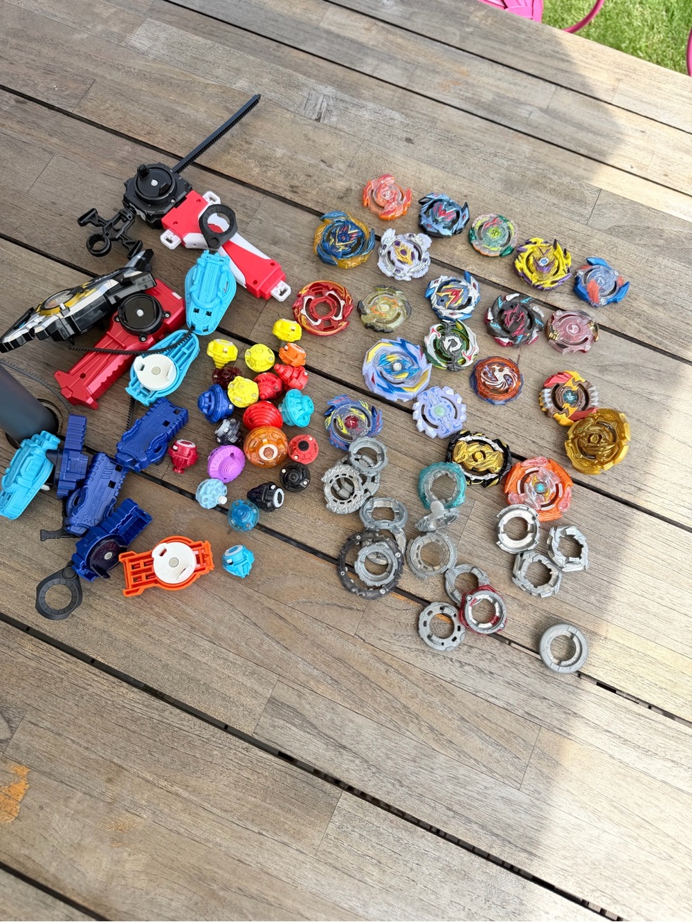 Huge Beyblade lot and launchers large amount of beyblades Pieces